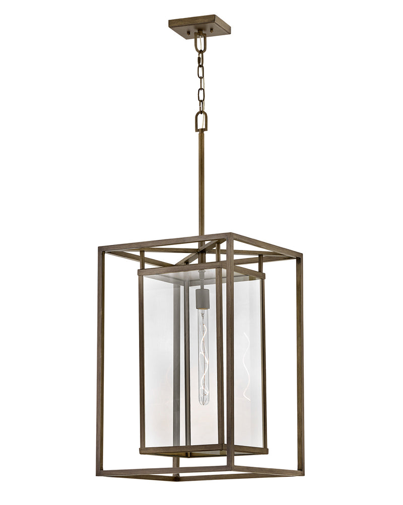 Max LED Hanging Lantern in Burnished Bronze