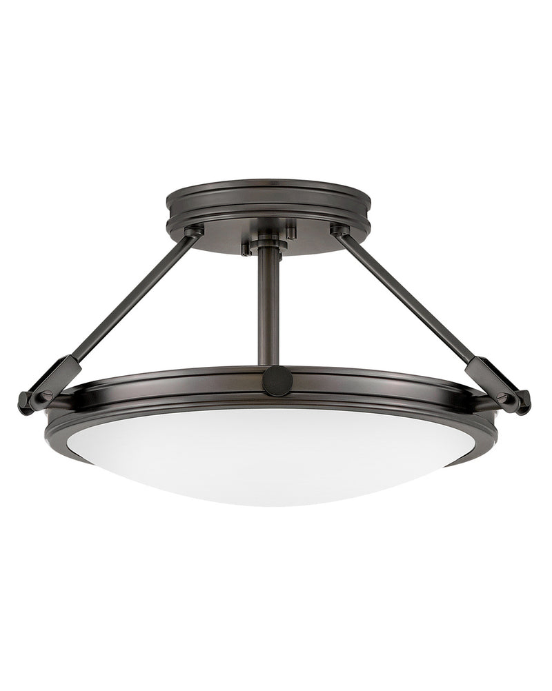 Collier LED Semi-Flush Mount in Black Oxide