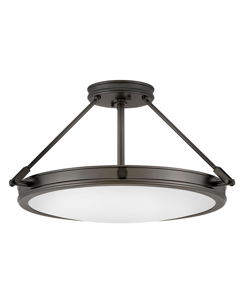 Collier LED Semi-Flush Mount in Black Oxide