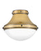 Oliver LED Flush Mount in Heritage Brass