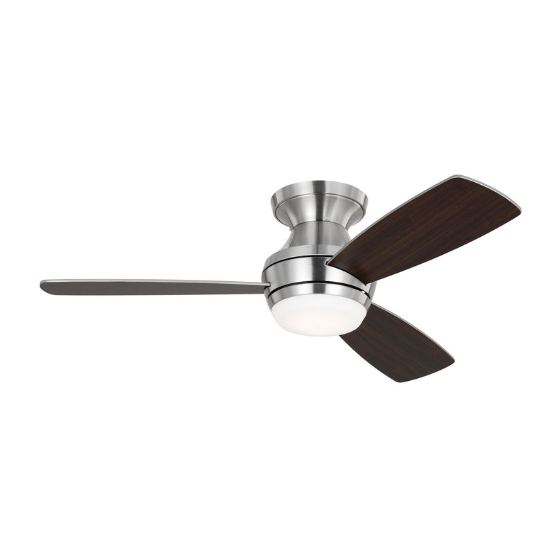 Ikon Hugger LED 44" Ceiling Fan in Brushed Steel