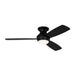 Ikon Hugger LED 52" Ceiling Fan in Midnight Black