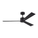 Rozzen 52" Ceiling Fan in Midnight Black