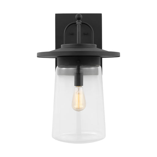 Tybee One Light Outdoor Wall Lantern in Black