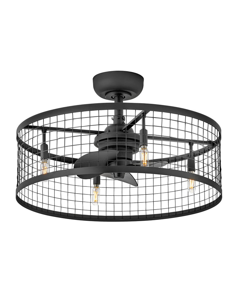 Finnigan 24" LED Fandelier in Matte Black
