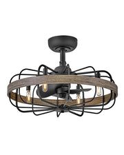 Eli 22" LED Fandelier in Matte Black