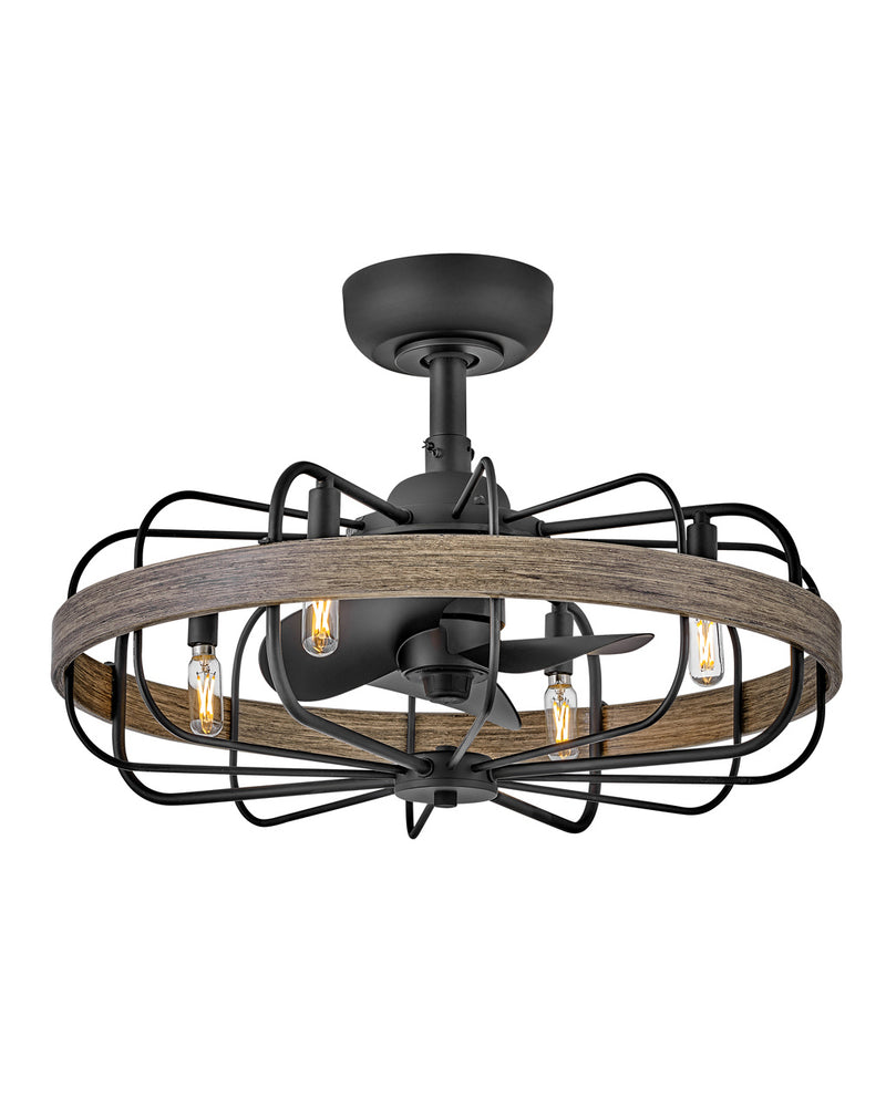 Eli 22" LED Fandelier in Matte Black