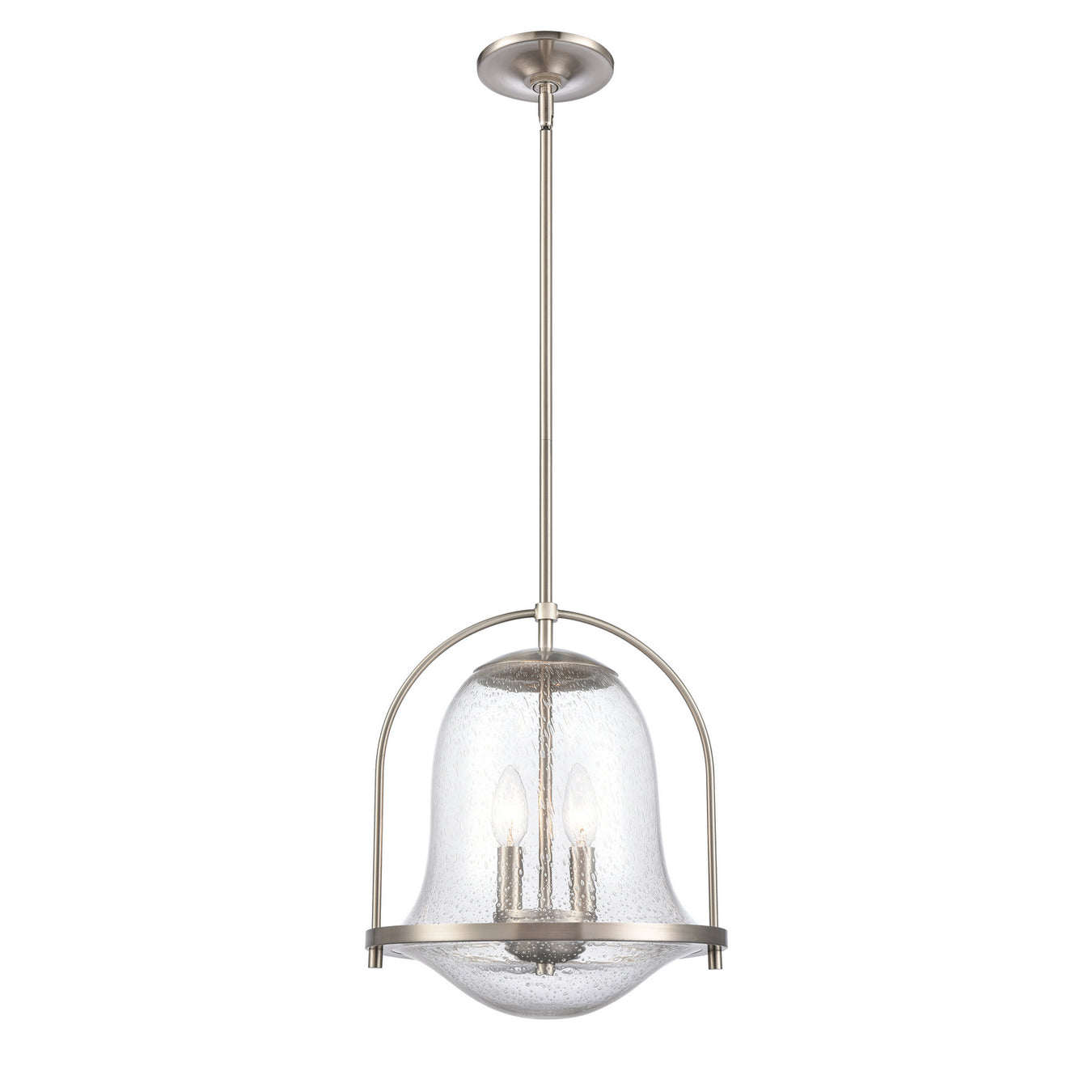 Connection Two Light Pendant in Satin Nickel