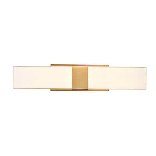 Reciprocate LED Vanity Light in Aged Brass