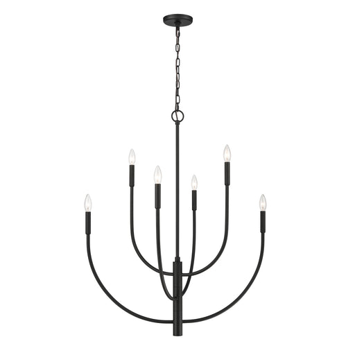 Continuance Six Light Chandelier in Charcoal