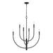 Continuance Six Light Chandelier in Charcoal