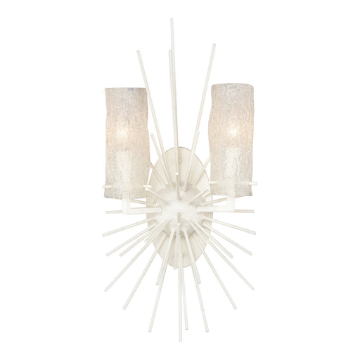 Sea Urchin Two Light Wall Sconce in White Coral
