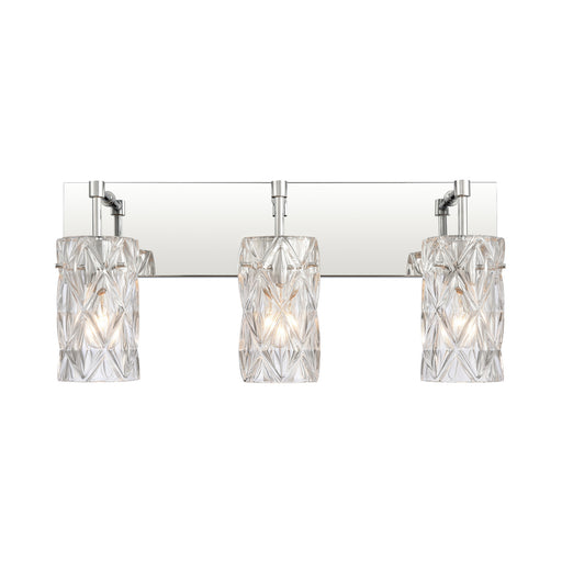 Formade Crystal Three Light Vanity in Polished Chrome