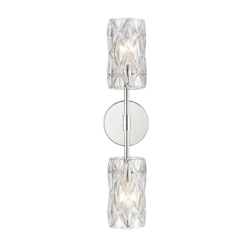 Formade Crystal Two Light Wall Sconce in Polished Chrome