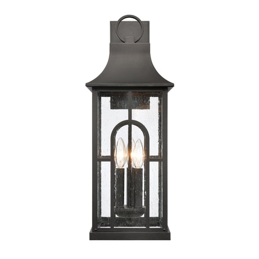 Triumph Three Light Outdoor Wall Sconce in Textured Black