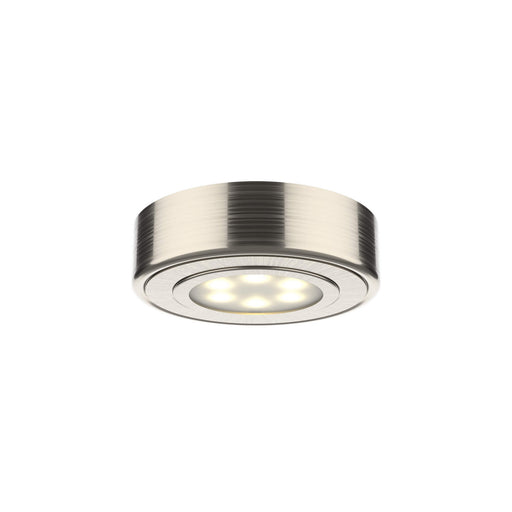 LED Puck in Satin Nickel