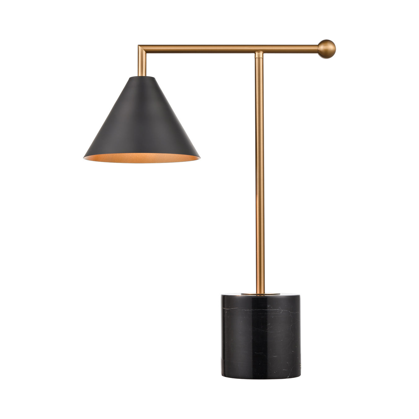 Halton One Light Table Lamp in Black