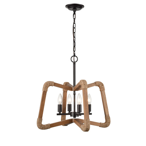 Pascal Four Light Pendant in Natural