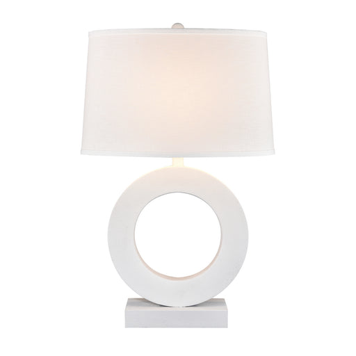 Around the Edge One Light Table Lamp in Dry White