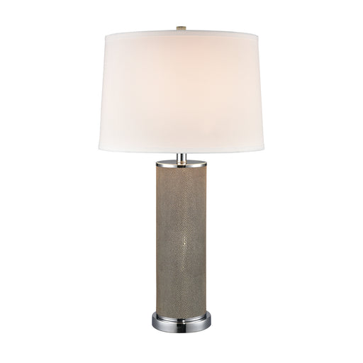 Around the Grain One Light Table Lamp in Light Gray