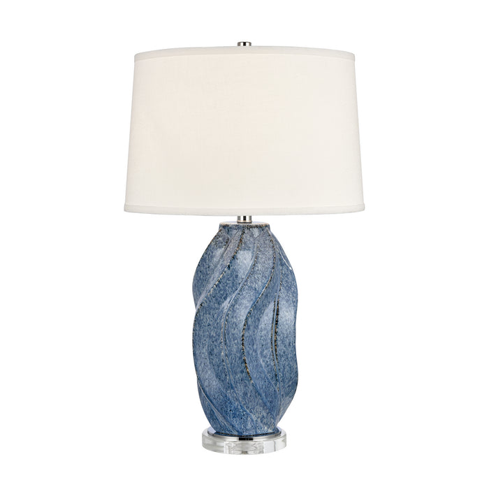 Blue Swell One Light Table Lamp in Blue