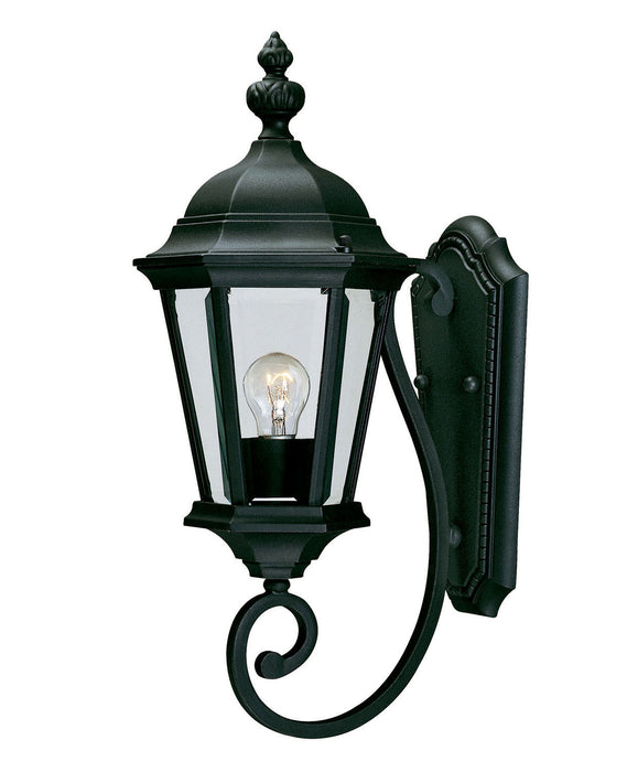 Wakefield 1-Light Outdoor Wall Lantern in Textured Black - Lamps Expo