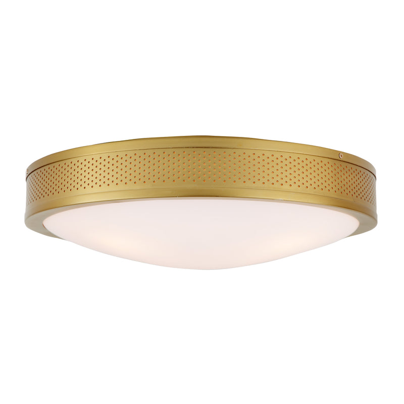 Rylie 3-Light Mesh Flushmount in Satin Brass