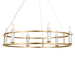 Rosalind Six Light Chandelier in Brushed Natural Brass