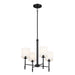 Ali Four Light Mini Chandelier in Black