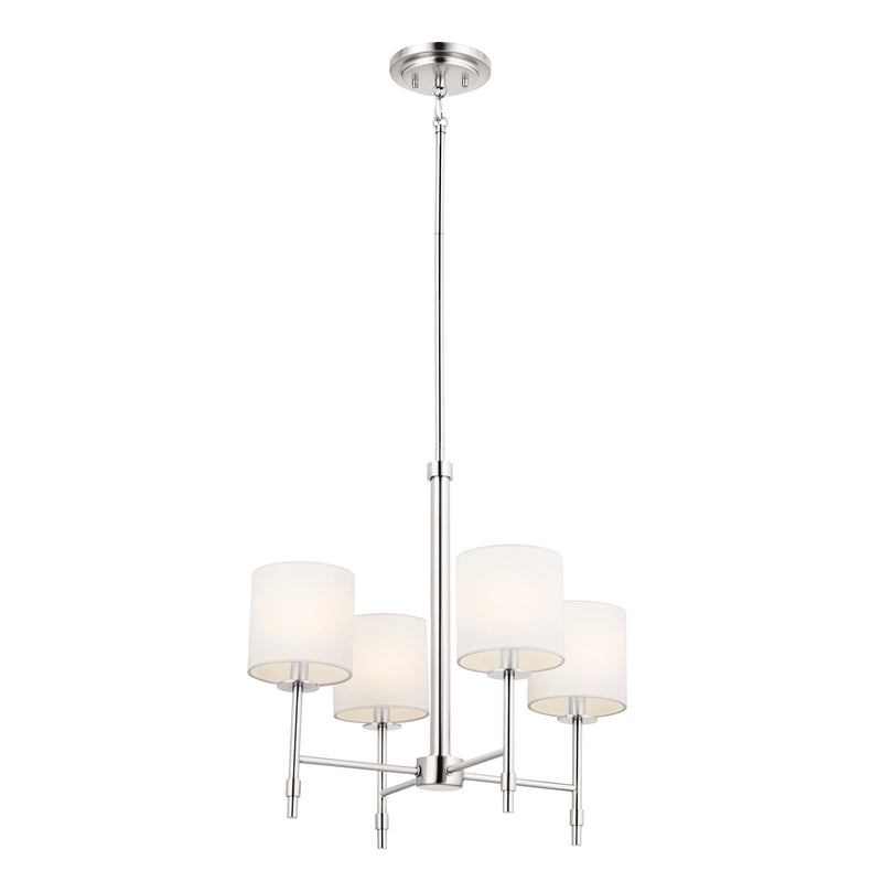 Ali Four Light Mini Chandelier in Polished Nickel