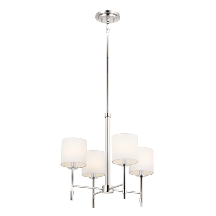 Ali Four Light Mini Chandelier in Polished Nickel