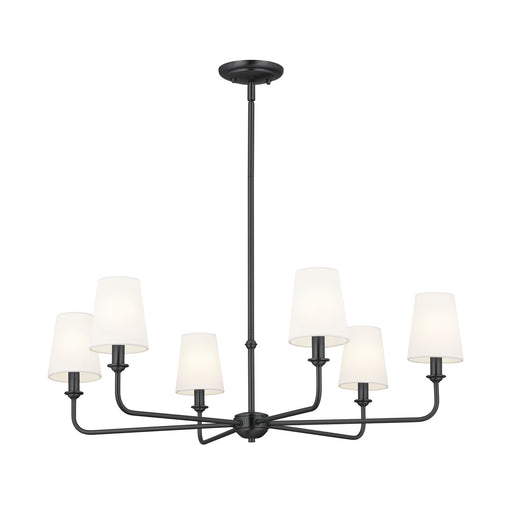 Pallas Six Light Chandelier in Black