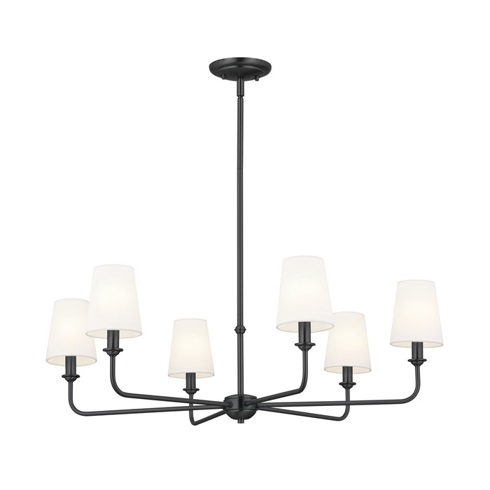 Pallas Six Light Chandelier in Black