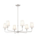 Pallas Six Light Chandelier in Polished Nickel