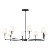 Pallas Eight Light Chandelier in Black