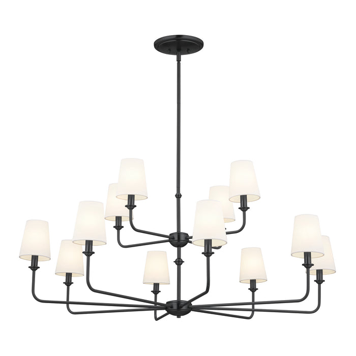 Pallas 12 Light Chandelier in Black