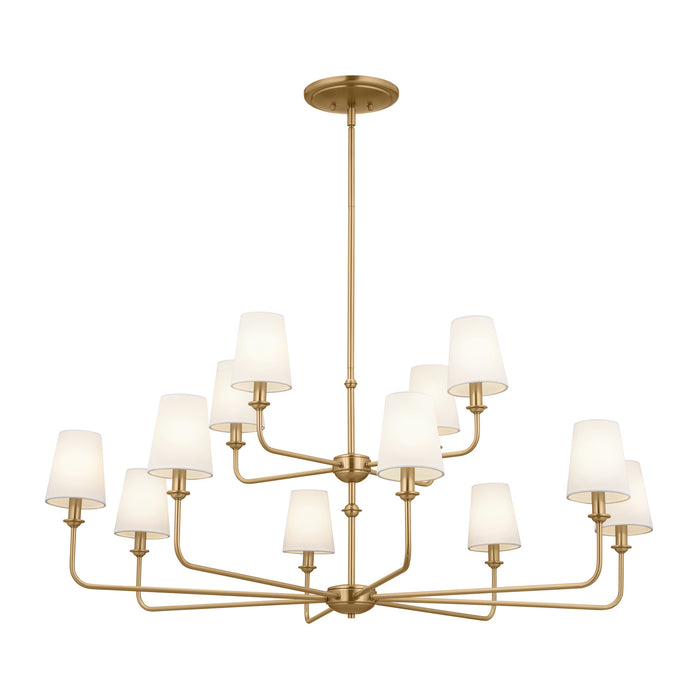 Pallas 12 Light Chandelier in Brushed Natural Brass