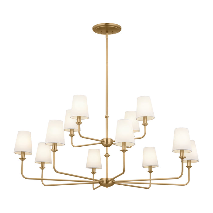 Pallas 12 Light Chandelier in Brushed Natural Brass
