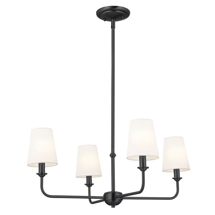 Pallas Four Light Mini Chandelier in Black