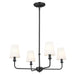 Pallas Four Light Mini Chandelier in Black