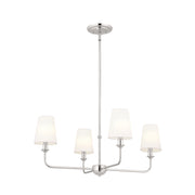 Pallas Four Light Mini Chandelier in Polished Nickel