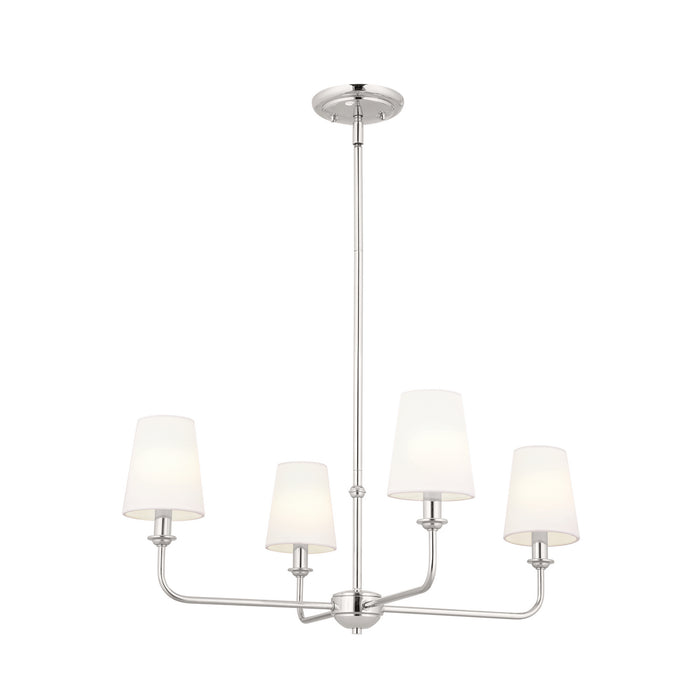 Pallas Four Light Mini Chandelier in Polished Nickel