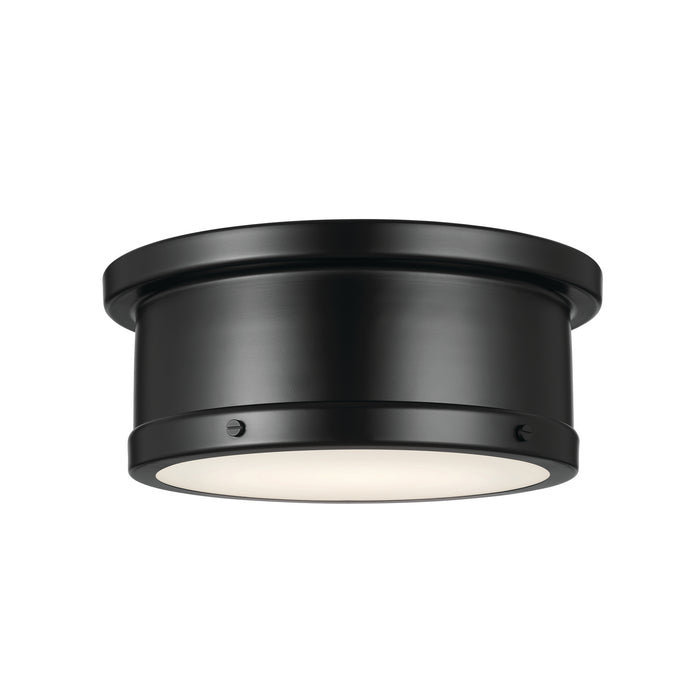 Serca Two Light Flush Mount in Black