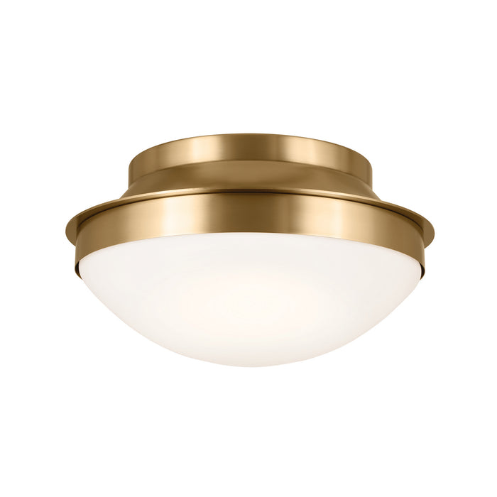 Bretta Two Light Flush Mount in Brushed Natural Brass