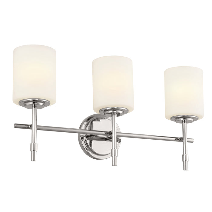 Ali Three Light Bath in Polished Nickel