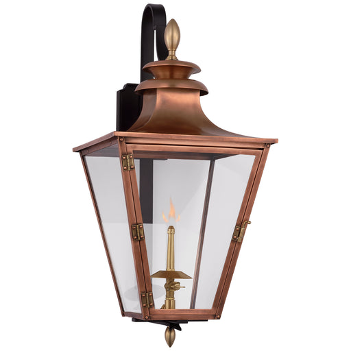 Albermarle Gas Wall Lantern in Soft Copper and Brass
