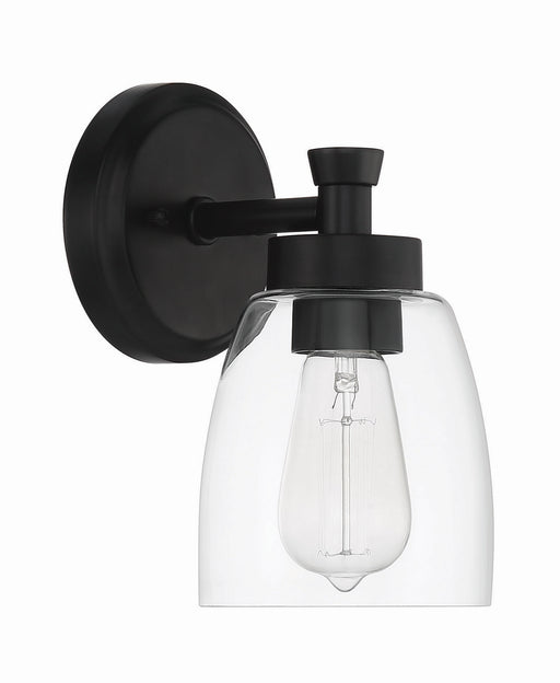 Henning One Light Wall Sconce in Flat Black