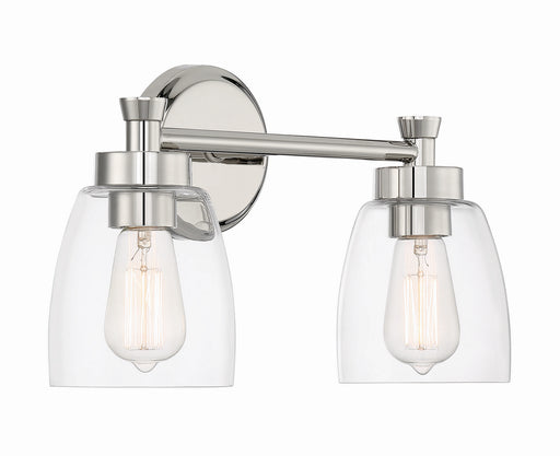 Henning Two Light Vanity in Polished Nickel
