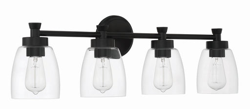 Henning Four Light Vanity in Flat Black
