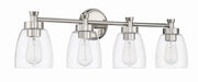 Henning Four Light Vanity in Polished Nickel